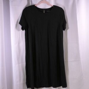 J Jill Wearever Black Flare Mini Dress Keyhole Back Women's Petite M
